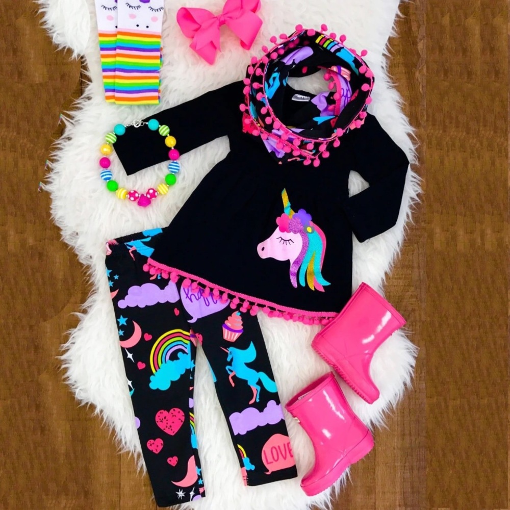 LAST TWO! 🦄Unicorn Top+ leggings 2pcs set - Picture 4 of 4